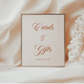 Modern Cards and Gifts Bridal Shower Table Poster