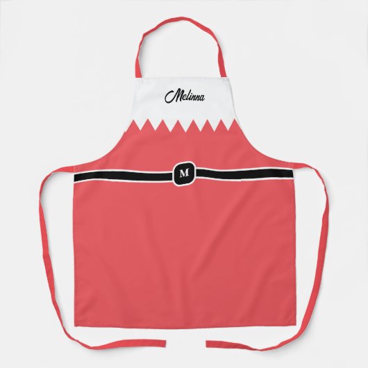 Modern Carmine Red Holiday Monogram Schort (Voorkant)