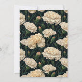 Modern Carnation Flower First Birthday Gift Kaart (Achterkant)