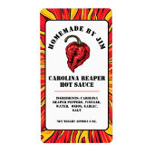 Modern Carolina Reaper Pepper Hot Sauce Label