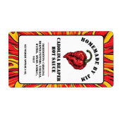 Modern Carolina Reaper Pepper Hot Sauce Label (Voorkant)