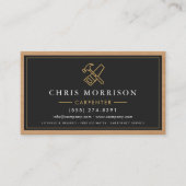 Modern Carpenter Carpentry QR Code Visitekaartje (Voorkant)