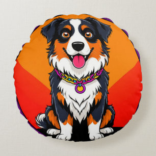 Modern Cartoon Hond Decoratie Accent kinderkamer d Rond Kussen