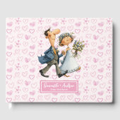 Modern Cartoon Trouwpaar Gastboek Gastenboek (Voorkant)