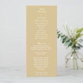 Modern Cashmere Wedding Order of Service Programmakaart (Staand voorkant)