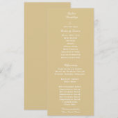 Modern Cashmere Wedding Order of Service Programmakaart (Voorkant / Achterkant)