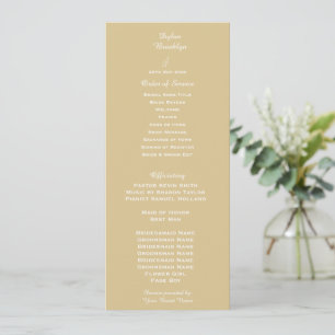 Modern Cashmere Wedding Order of Service Programmakaart