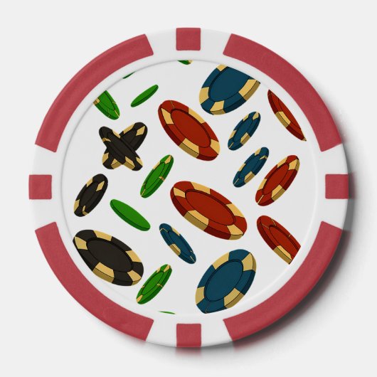 "Modern Casino Chips 3D Art Design" (Voorkant)