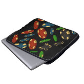 Modern Casino Chips 3D Art Design Laptop Sleeve (Voorkant onderkant)
