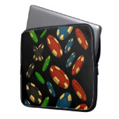 Modern Casino Chips 3D Art Design Laptop Sleeve (Voorkant Links)