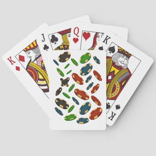 "Modern Casino Chips 3D Art Design" Pokerkaarten (Achterkant)