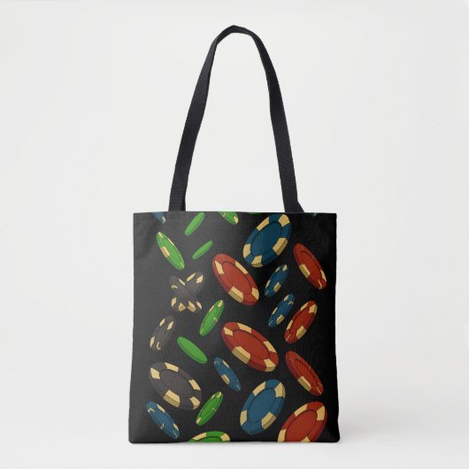 "Modern Casino Chips 3D Art Design" Tote Bag (Voorkant)