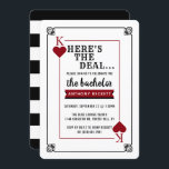 Modern Casino Night Bachelor Party Kaart<br><div class="desc">Viel in stijl met deze trendy bachelor partijuitnodigingen. Het ontwerp is gemakkelijk te personaliseren met je eigen formulering en je familie en vrienden zullen enthousiast zijn als ze deze geweldige partijuitnodiging ontvangen.</div>