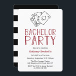 Modern Casino Night Bachelor Party Kaart<br><div class="desc">Viel in stijl met deze trendy bachelor partijuitnodigingen. Het ontwerp is gemakkelijk te personaliseren met je eigen formulering en je familie en vrienden zullen enthousiast zijn als ze deze geweldige partijuitnodiging ontvangen.</div>