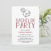 Modern Casino Night Bachelor Party Kaart (Staand voorkant)