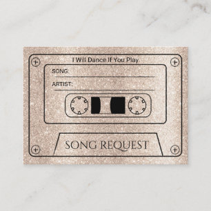 Modern Cassette Wedding Song Request Insert Informatiekaartje