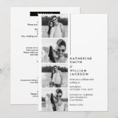 Modern Casual 4 Foto Booth All-in-One Weddenschap Kaart (Voorkant / Achterkant)