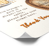 Modern Casual Beer Luier Raffle Sign Poster (Hoek)