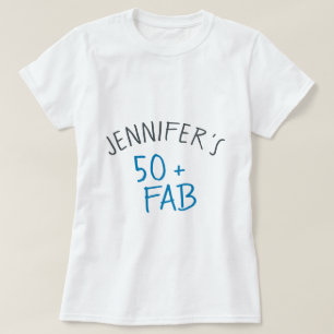 Modern Casual blauw zwart 50 verbluffend geboorted T-shirt