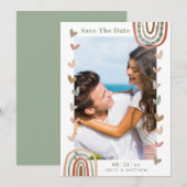 Modern Casual Boho Wedding Engaged Save The Date (Voorkant / Achterkant)