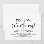 Modern Casual en vun, Vrijgezellenfeest Beach Part Kaart (Voorkant / Achterkant)