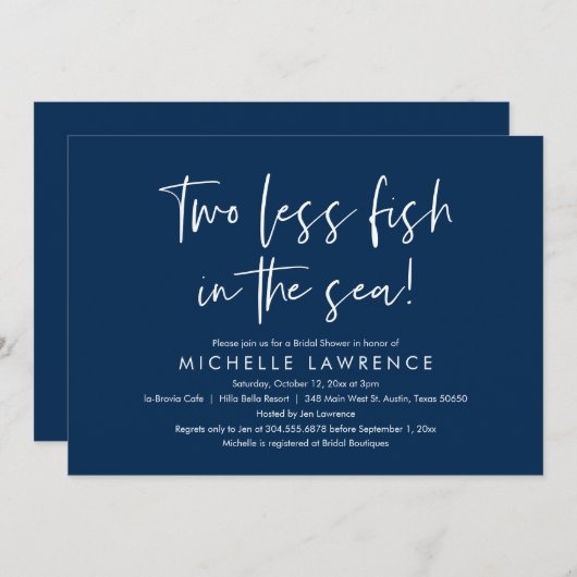 Modern Casual en vun, Vrijgezellenfeest Beach Part Kaart (Voorkant / Achterkant)