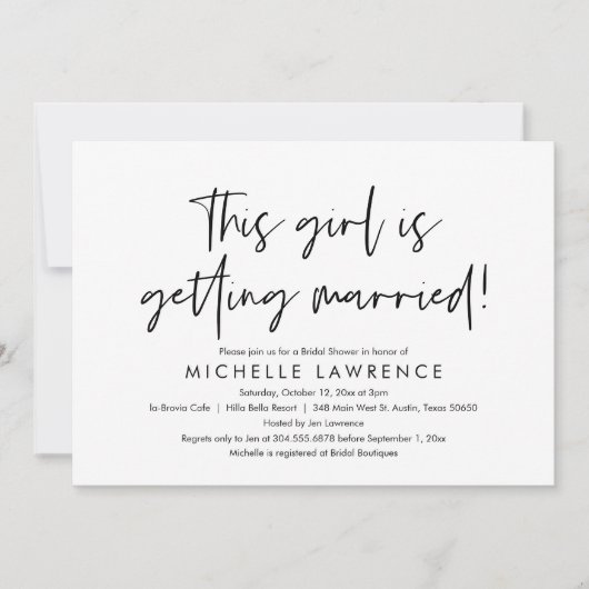 Modern Casual en vun, Vrijgezellenfeest Beach Part Kaart (Voorkant)