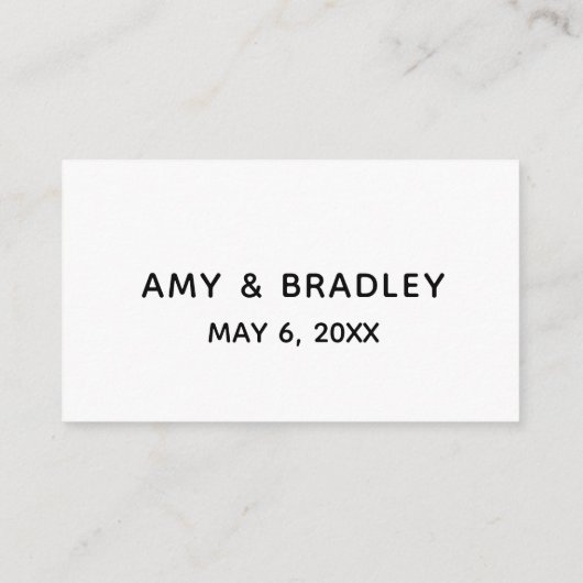 Modern Casual handschrift bruiloft Bedankt Informatiekaartje (Achterkant)