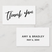 Modern Casual handschrift bruiloft Bedankt Informatiekaartje (Voorkant / Achterkant)