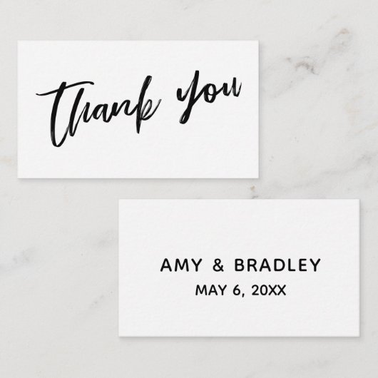 Modern Casual handschrift bruiloft Bedankt Informatiekaartje (Voorkant / Achterkant)