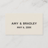 Modern Casual handschrift bruiloft dank u crème Informatiekaartje (Achterkant)
