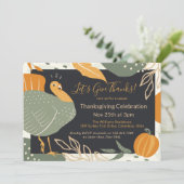 Modern Casual Laten we Bedankt eten geven Kaart (Staand voorkant)