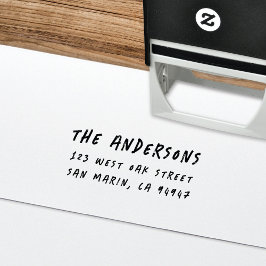 Modern Casual Leuk Handschrift Retouradres Zelfinktende Stempel