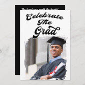 Modern Casual Photo Graduation Party Kaart (Voorkant / Achterkant)