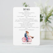 Modern Casual Romantic Couple Illustration Informatiekaartje (Staand voorkant)