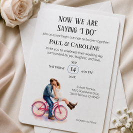 Modern Casual Romantic Couple Outdoor Wedding  Kaart