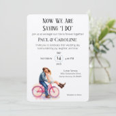 Modern Casual Romantic Couple Wedding Illustration Kaart (Staand voorkant)