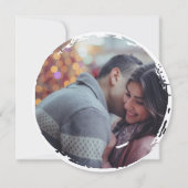 Modern Casual Romantic Couple Wedding Illustration Kaart (Achterkant)