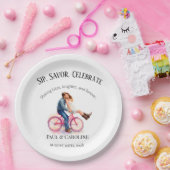 Modern Casual Romantic Wedding Artistic Couple Papieren Bordje (Feest)