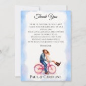 Modern Casual Romantisch Paar Illustratie Partij Bedankkaart (Voorkant)