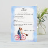 Modern Casual romantisch paar verlovingsfeest Save The Date (Staand voorkant)