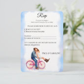 Modern Casual romantisch paar Waterverf Artistic Save The Date (Staand voorkant)