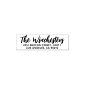 Modern casual script aangepaste familienaam adres  zelfinktende stempel (Design)