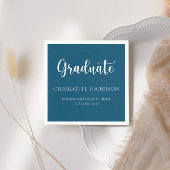 Modern Casual Script Afstuderen Papier Servet