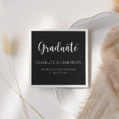 Modern Casual Script Afstuderen Papier Servet