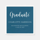 Modern Casual Script Afstuderen Papier Servet (Voorkant)
