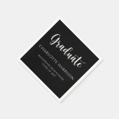 Modern Casual Script Afstuderen Papier Servet (Hoek)