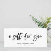 Modern Casual script | Cadeaubon (Staand voorkant)