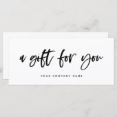 Modern Casual script | Cadeaubon (Voorkant / Achterkant)