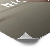 Modern casual script foto bruiloft welkomstbord poster (Hoek)